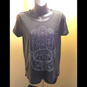 LOL Vintage Grey Tee with Hamsa Design!